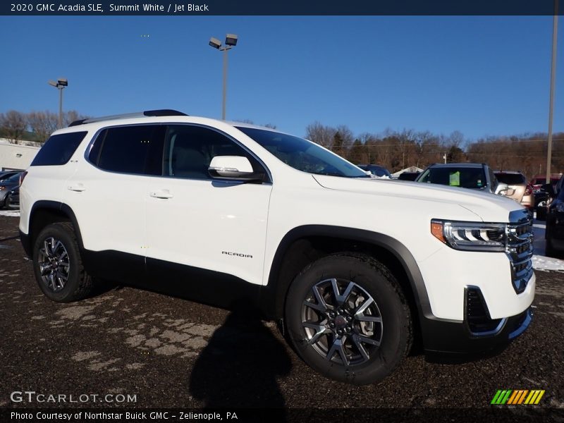 Summit White / Jet Black 2020 GMC Acadia SLE
