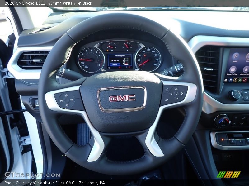 Summit White / Jet Black 2020 GMC Acadia SLE