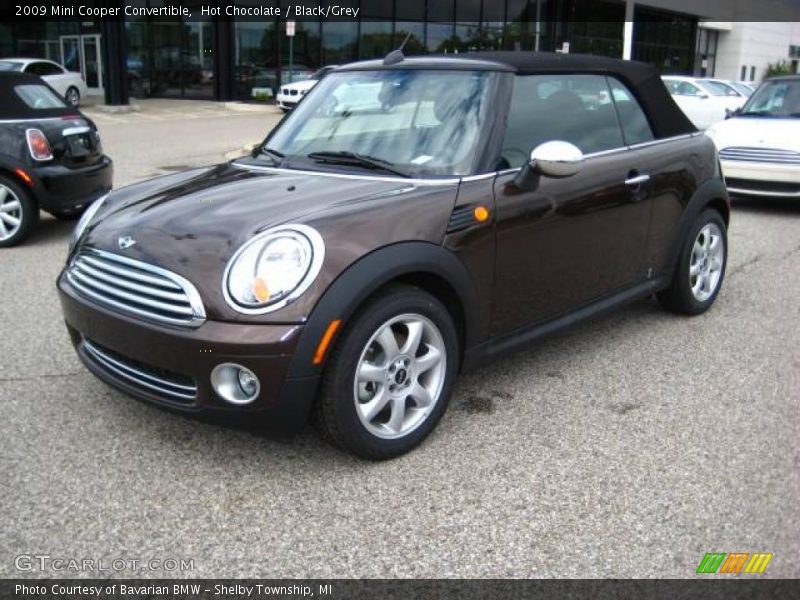 Hot Chocolate / Black/Grey 2009 Mini Cooper Convertible