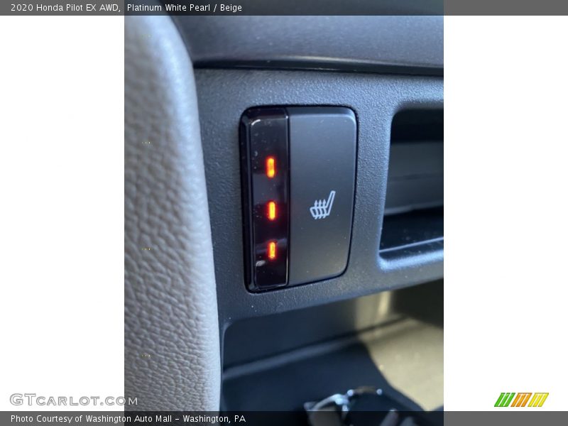 Platinum White Pearl / Beige 2020 Honda Pilot EX AWD