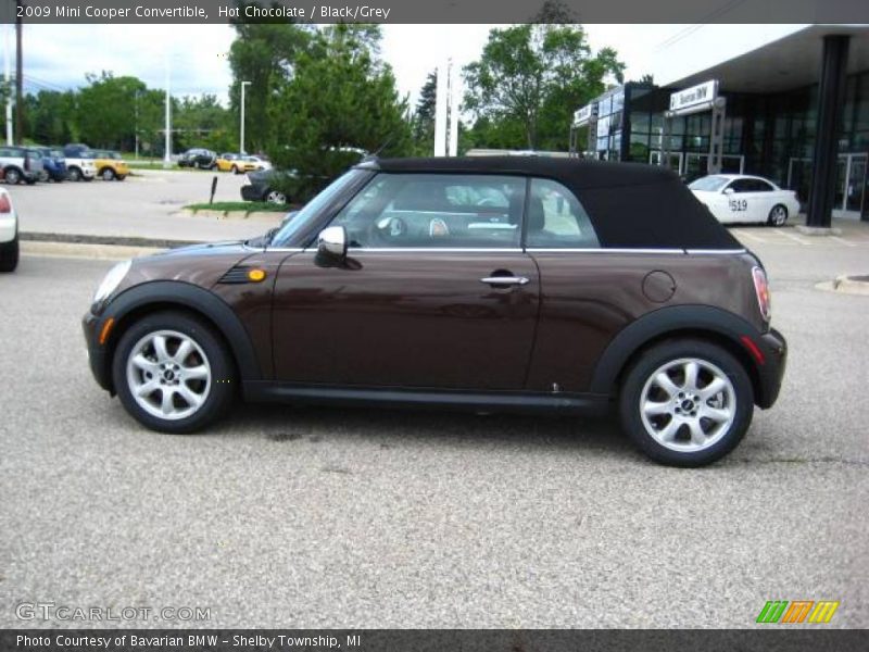 Hot Chocolate / Black/Grey 2009 Mini Cooper Convertible