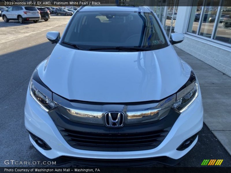 Platinum White Pearl / Black 2019 Honda HR-V EX AWD
