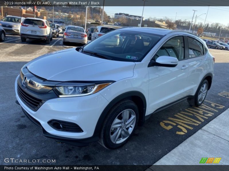Platinum White Pearl / Black 2019 Honda HR-V EX AWD
