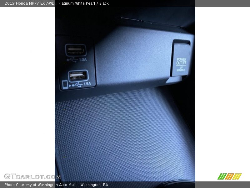 Platinum White Pearl / Black 2019 Honda HR-V EX AWD
