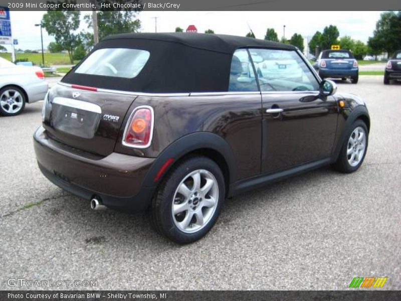 Hot Chocolate / Black/Grey 2009 Mini Cooper Convertible