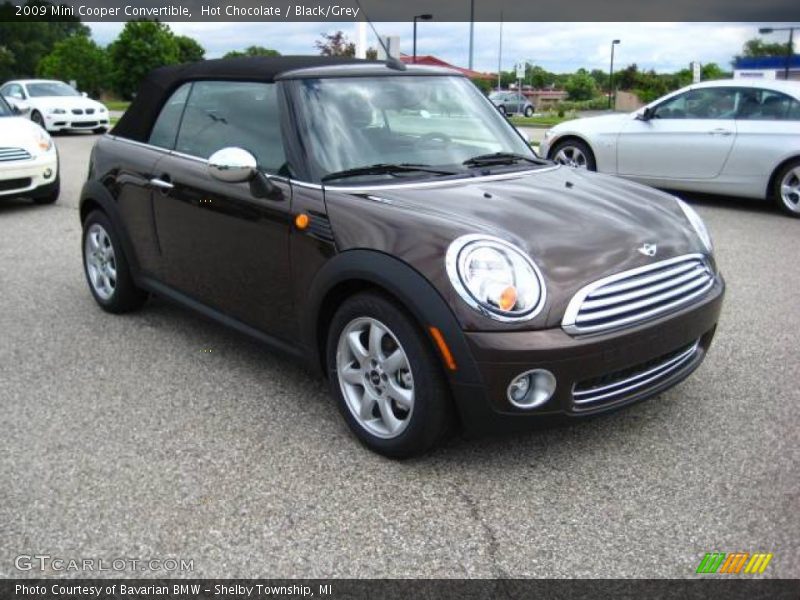 Hot Chocolate / Black/Grey 2009 Mini Cooper Convertible