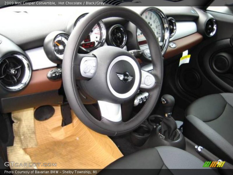 Hot Chocolate / Black/Grey 2009 Mini Cooper Convertible