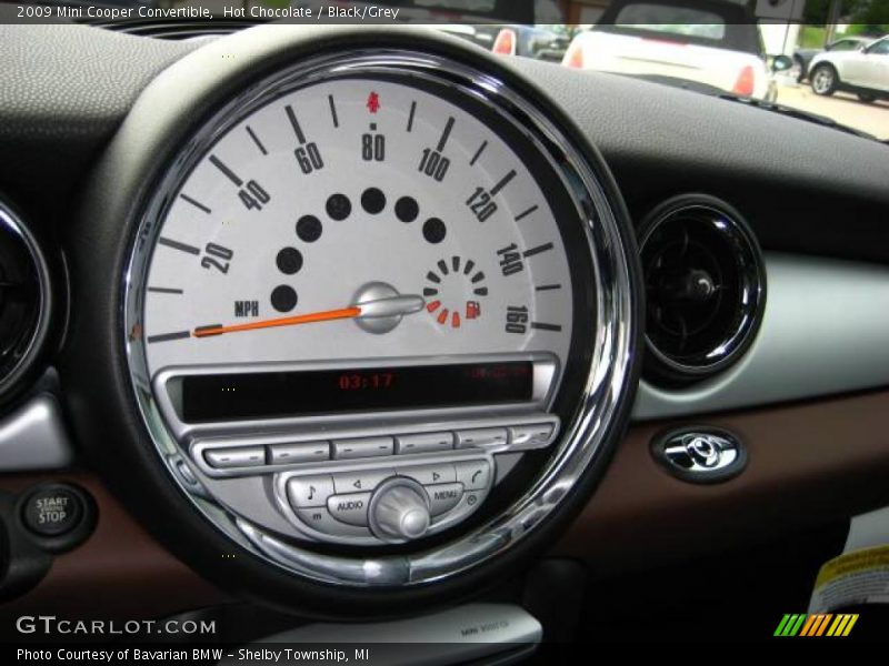 Hot Chocolate / Black/Grey 2009 Mini Cooper Convertible
