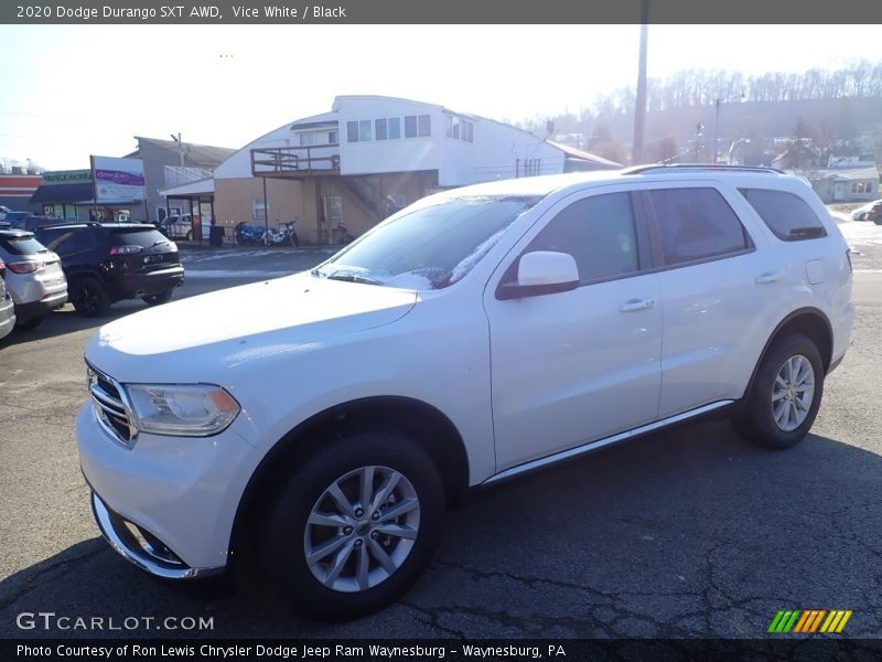 Vice White / Black 2020 Dodge Durango SXT AWD