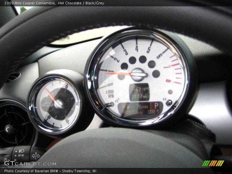 Hot Chocolate / Black/Grey 2009 Mini Cooper Convertible