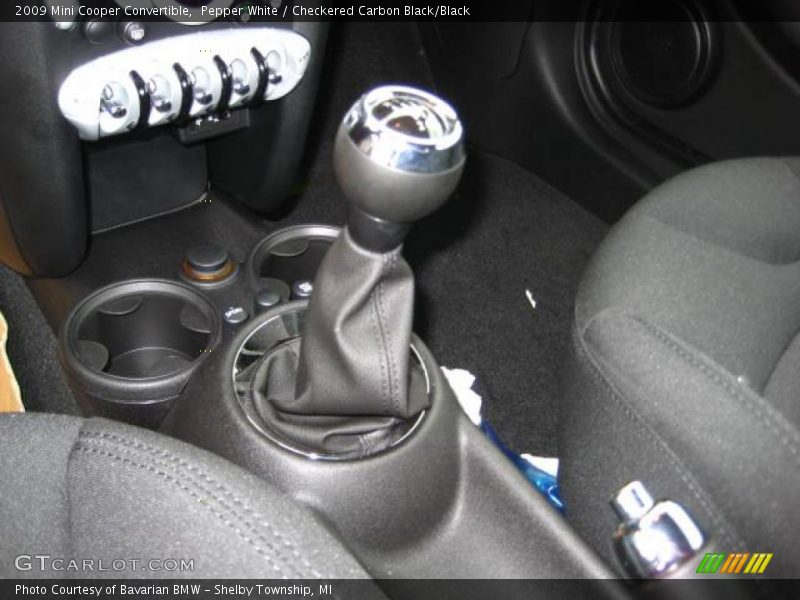 Pepper White / Checkered Carbon Black/Black 2009 Mini Cooper Convertible