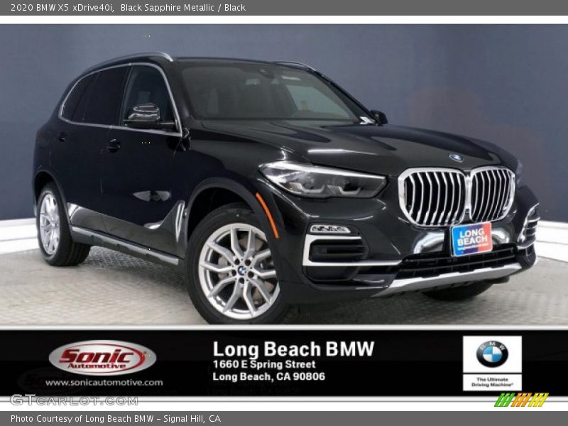 Black Sapphire Metallic / Black 2020 BMW X5 xDrive40i