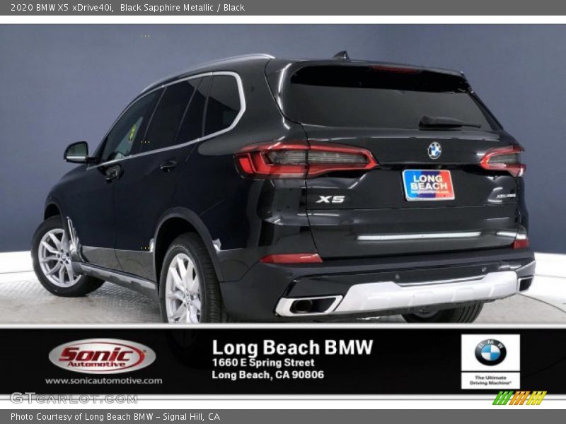 Black Sapphire Metallic / Black 2020 BMW X5 xDrive40i