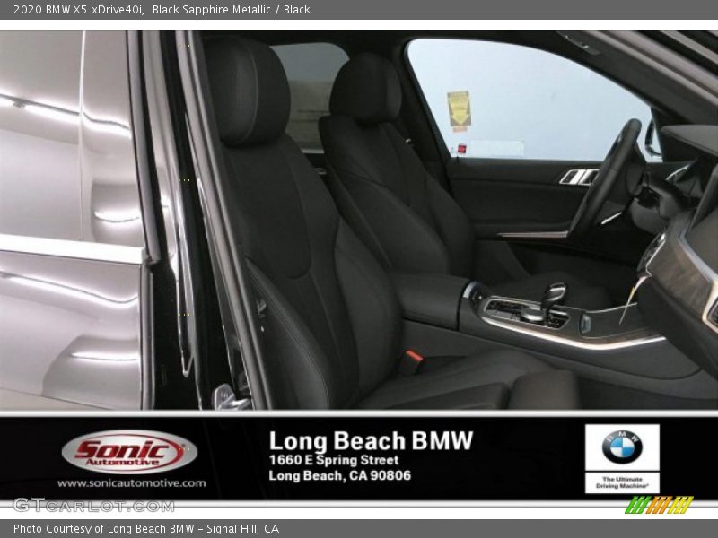 Black Sapphire Metallic / Black 2020 BMW X5 xDrive40i