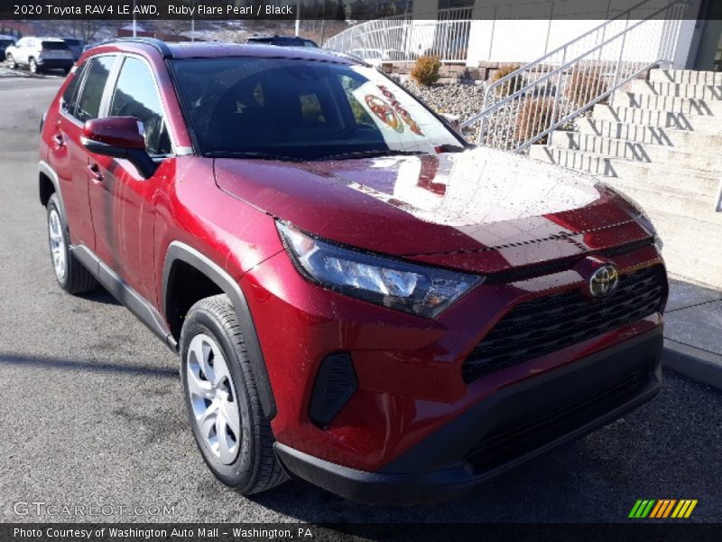 Ruby Flare Pearl / Black 2020 Toyota RAV4 LE AWD