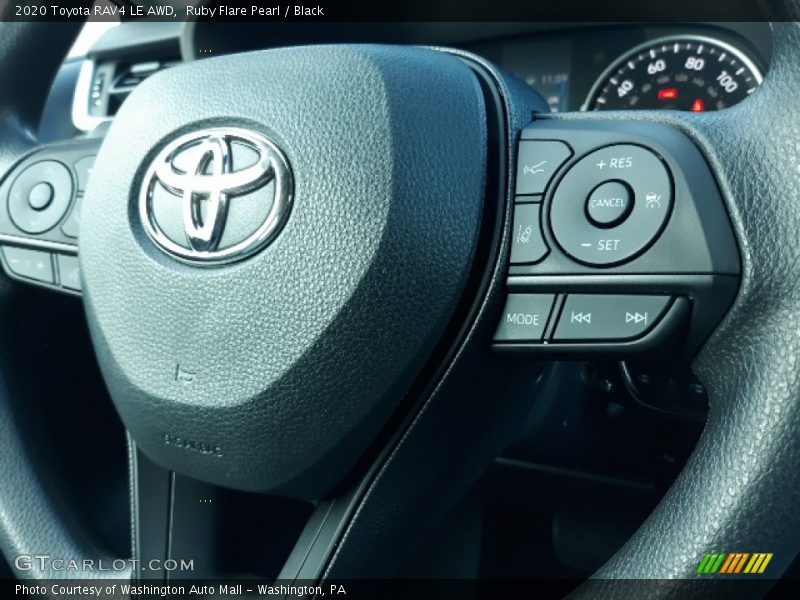 Ruby Flare Pearl / Black 2020 Toyota RAV4 LE AWD