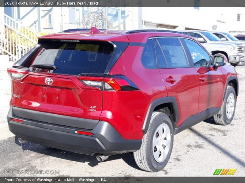 Ruby Flare Pearl / Black 2020 Toyota RAV4 LE AWD