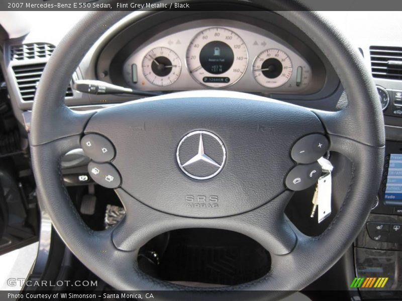 Flint Grey Metallic / Black 2007 Mercedes-Benz E 550 Sedan