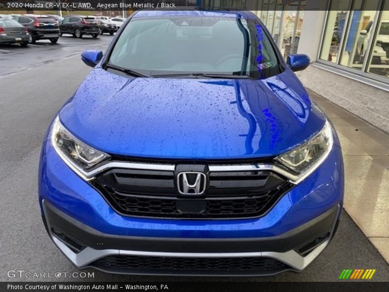 Aegean Blue Metallic / Black 2020 Honda CR-V EX-L AWD