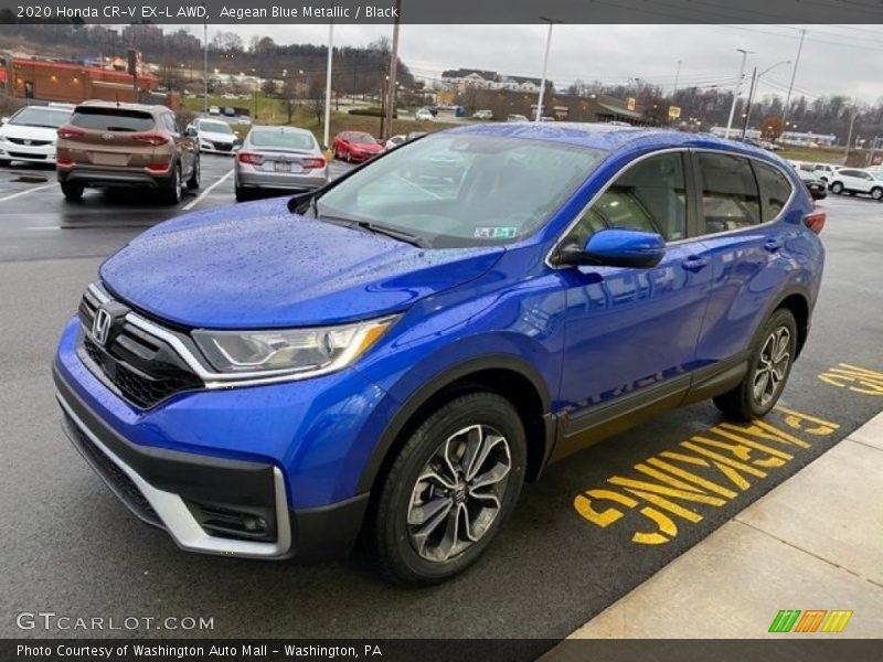 Aegean Blue Metallic / Black 2020 Honda CR-V EX-L AWD
