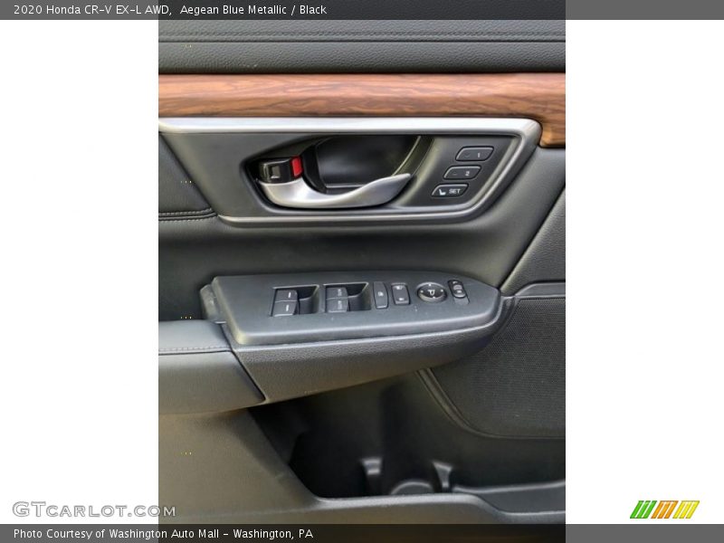 Aegean Blue Metallic / Black 2020 Honda CR-V EX-L AWD