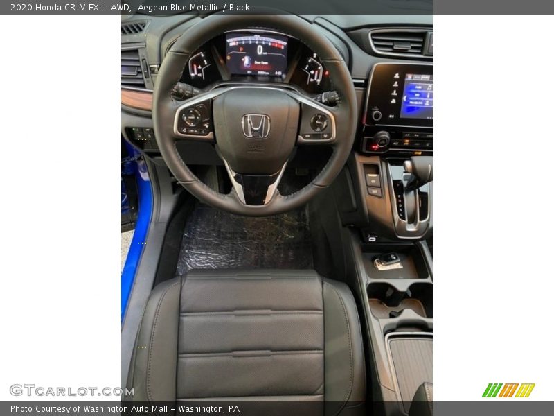 Aegean Blue Metallic / Black 2020 Honda CR-V EX-L AWD