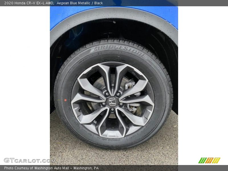 Aegean Blue Metallic / Black 2020 Honda CR-V EX-L AWD
