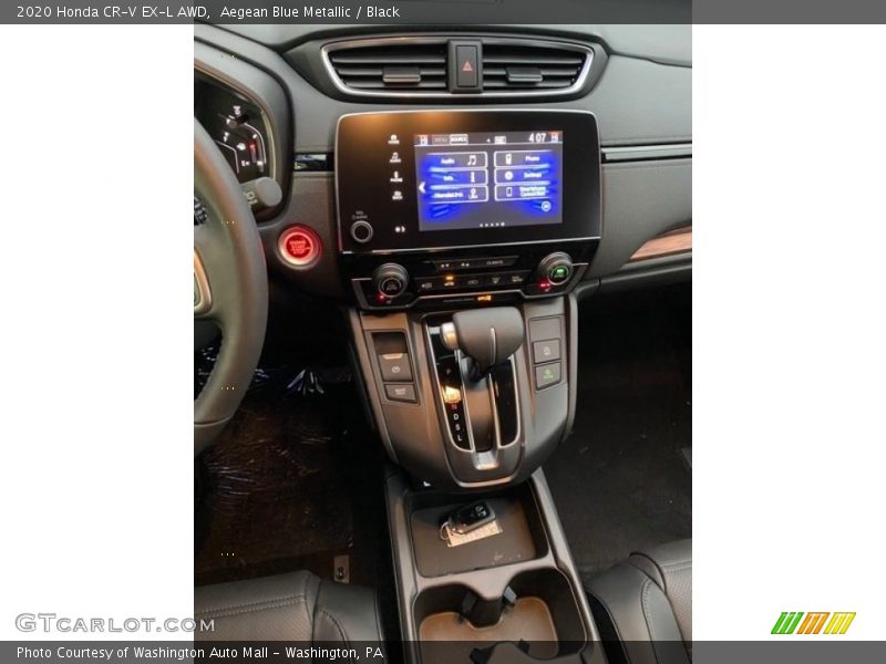 Aegean Blue Metallic / Black 2020 Honda CR-V EX-L AWD