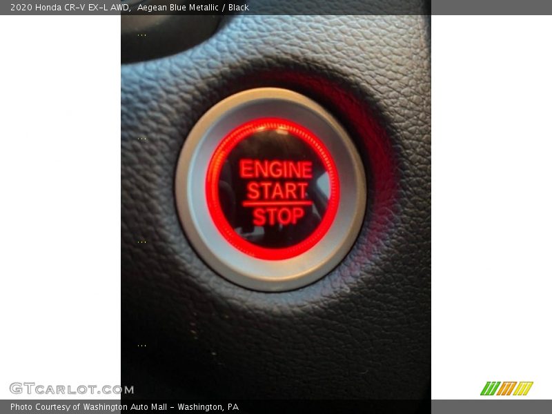Aegean Blue Metallic / Black 2020 Honda CR-V EX-L AWD