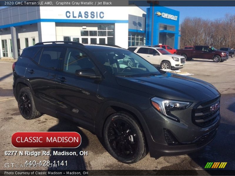 Graphite Gray Metallic / Jet Black 2020 GMC Terrain SLE AWD