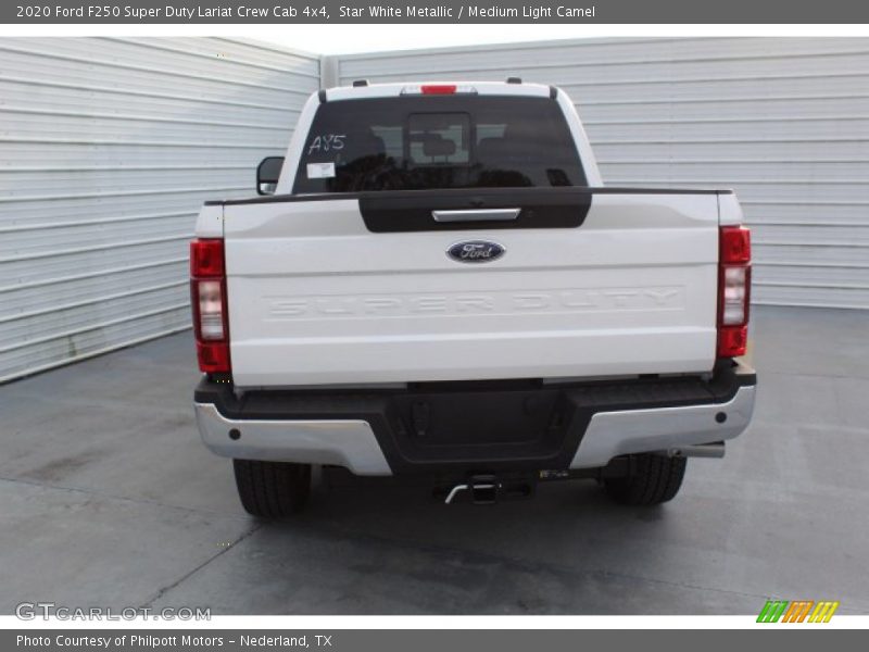 Star White Metallic / Medium Light Camel 2020 Ford F250 Super Duty Lariat Crew Cab 4x4