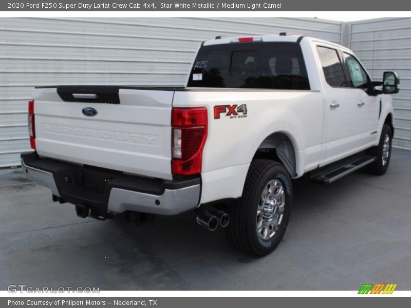 Star White Metallic / Medium Light Camel 2020 Ford F250 Super Duty Lariat Crew Cab 4x4