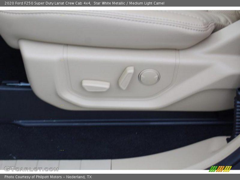 Star White Metallic / Medium Light Camel 2020 Ford F250 Super Duty Lariat Crew Cab 4x4