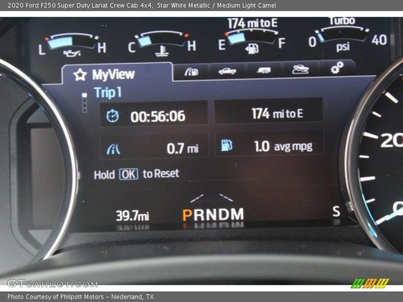 Star White Metallic / Medium Light Camel 2020 Ford F250 Super Duty Lariat Crew Cab 4x4