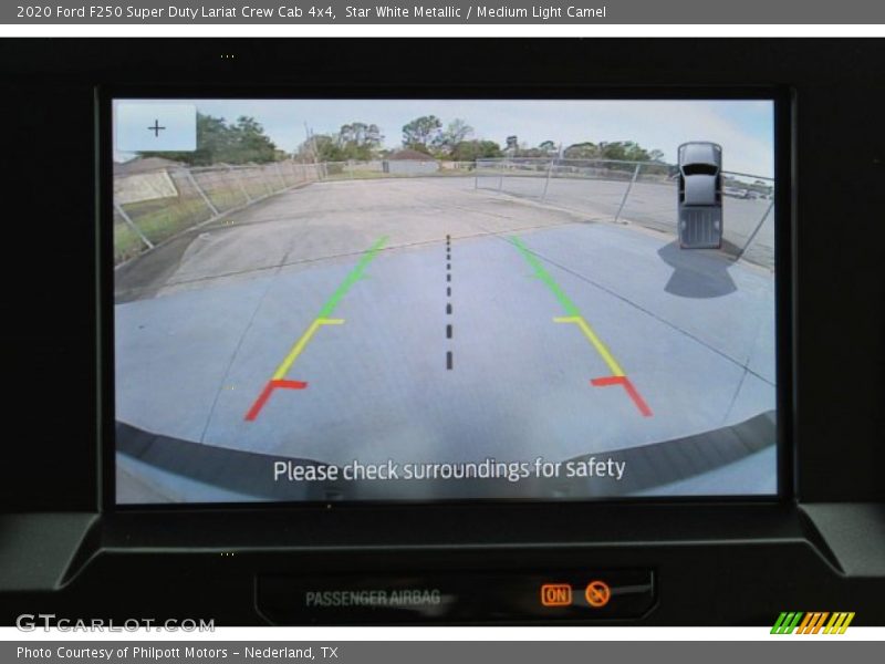 Star White Metallic / Medium Light Camel 2020 Ford F250 Super Duty Lariat Crew Cab 4x4