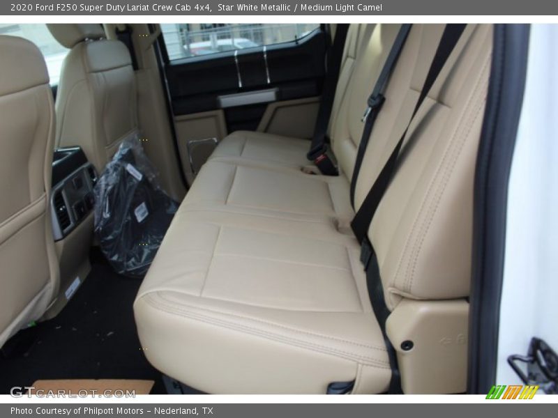 Star White Metallic / Medium Light Camel 2020 Ford F250 Super Duty Lariat Crew Cab 4x4