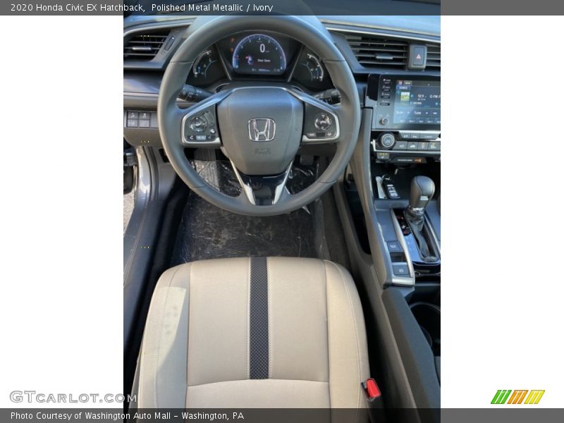 Polished Metal Metallic / Ivory 2020 Honda Civic EX Hatchback