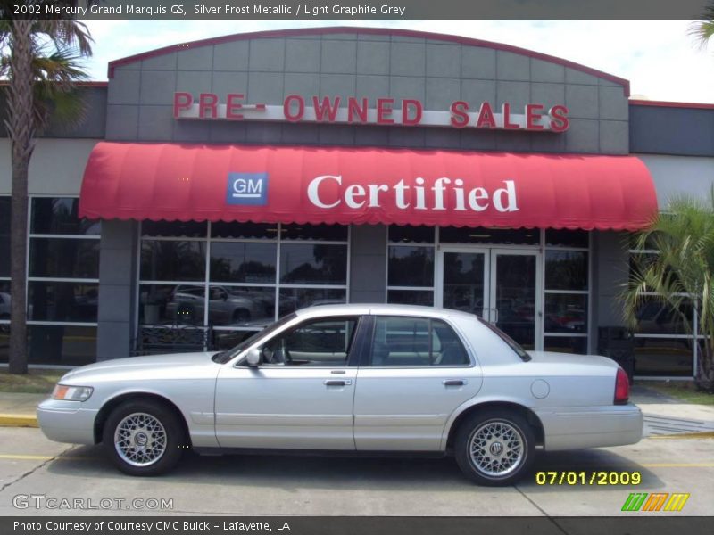 Silver Frost Metallic / Light Graphite Grey 2002 Mercury Grand Marquis GS