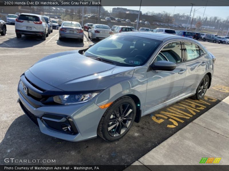 Sonic Gray Pearl / Black 2020 Honda Civic EX Hatchback