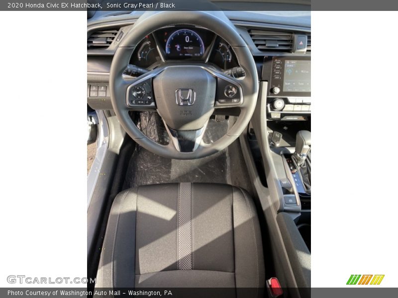 Sonic Gray Pearl / Black 2020 Honda Civic EX Hatchback