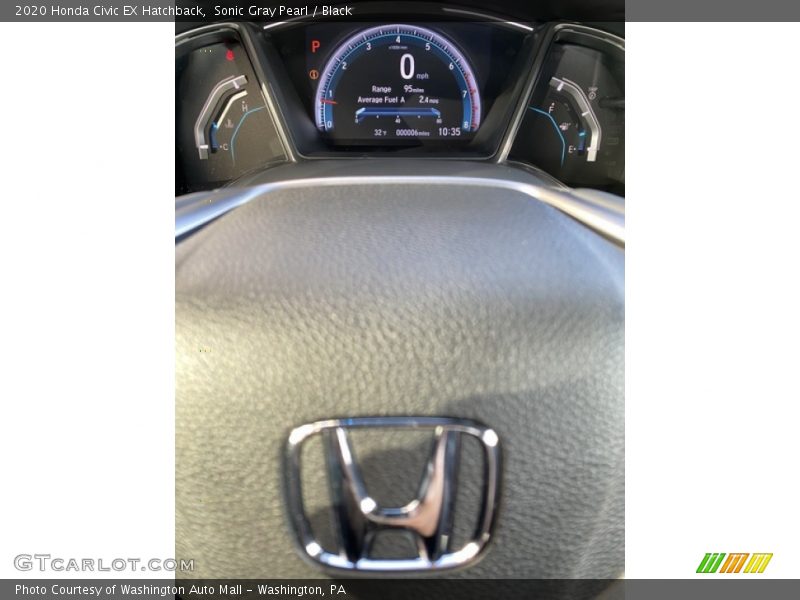 Sonic Gray Pearl / Black 2020 Honda Civic EX Hatchback