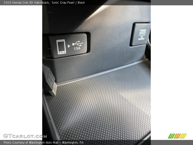 Sonic Gray Pearl / Black 2020 Honda Civic EX Hatchback