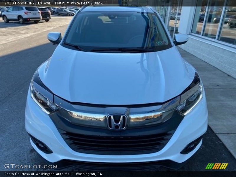 Platinum White Pearl / Black 2020 Honda HR-V EX AWD