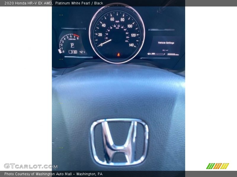 Platinum White Pearl / Black 2020 Honda HR-V EX AWD