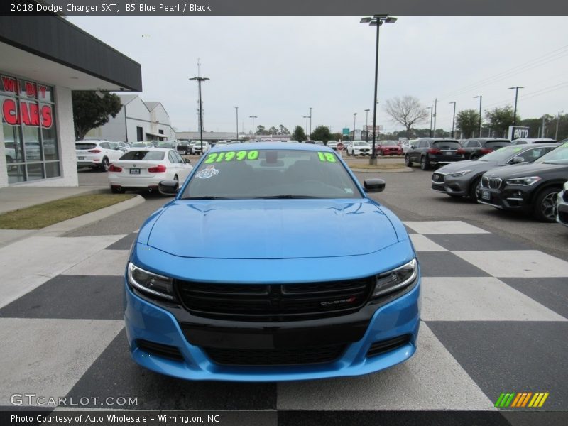 B5 Blue Pearl / Black 2018 Dodge Charger SXT