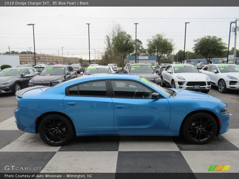 B5 Blue Pearl / Black 2018 Dodge Charger SXT