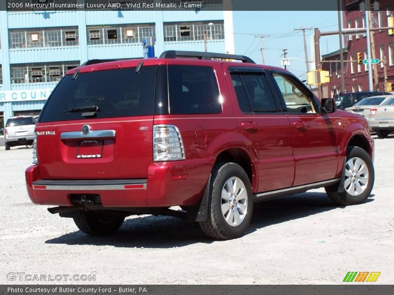 Vivid Red Metallic / Camel 2006 Mercury Mountaineer Luxury AWD