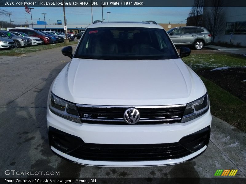 Pure White / Titan Black 2020 Volkswagen Tiguan SE R-Line Black 4MOTION