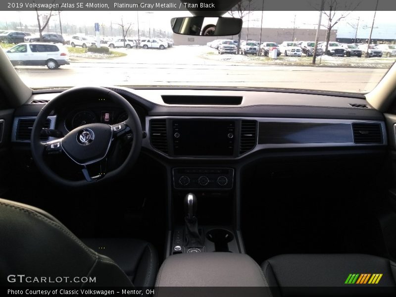 Platinum Gray Metallic / Titan Black 2019 Volkswagen Atlas SE 4Motion