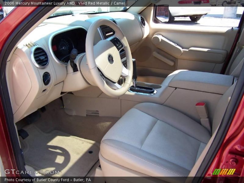 Vivid Red Metallic / Camel 2006 Mercury Mountaineer Luxury AWD
